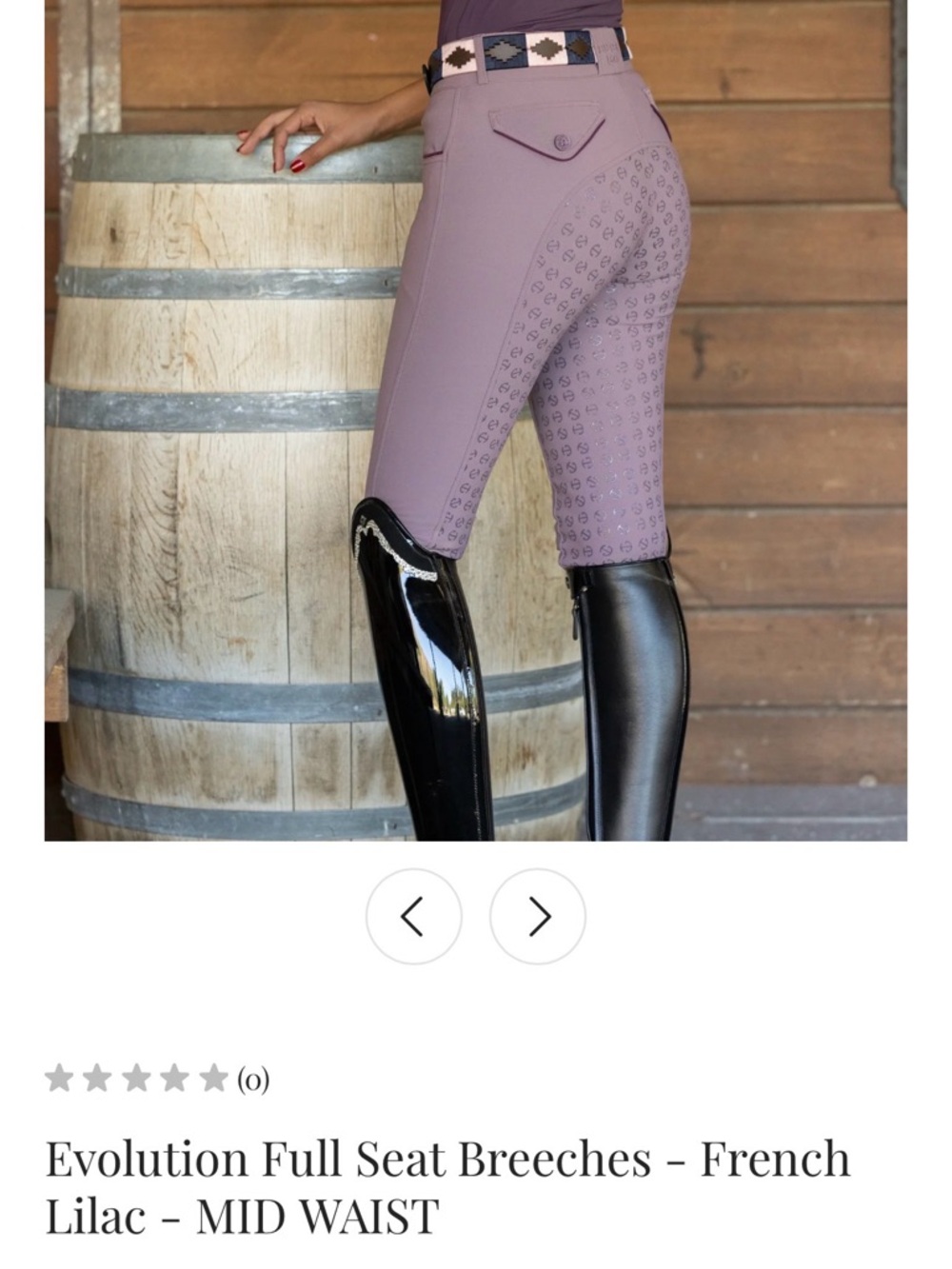 Halter Ego Evolution Full Seat Breeches - French Lilac